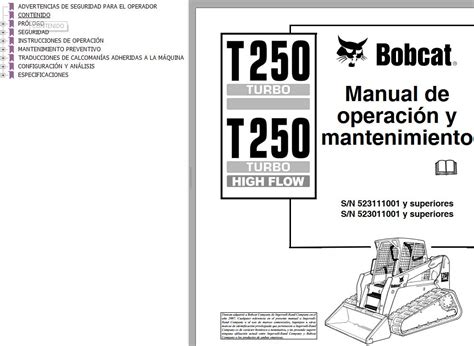 bobcat t250 service manual pdf